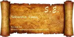 Sebesta Emma névjegykártya