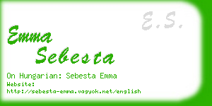 emma sebesta business card